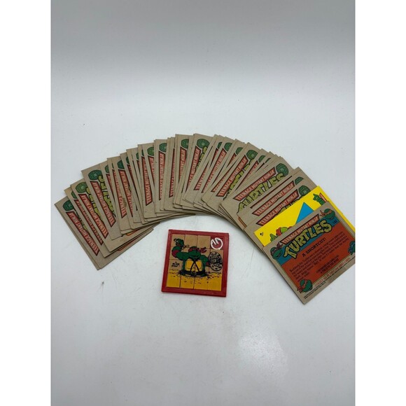 Teenage Mutant Ninja Turtles 1991 Trading Card Lot Topps Non-Sport Puzzle - Picture 1 of 2